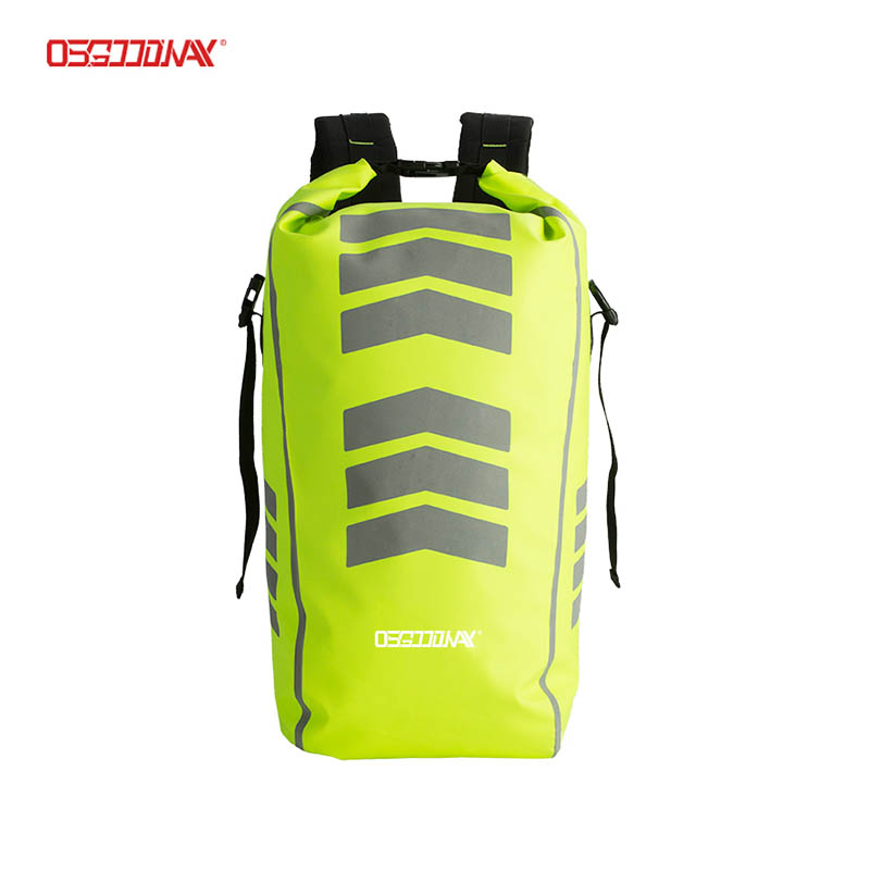 Outdoor high-frequency welded sports hiking highly durable 500D PVC waterproof reflective Cycling Backpack Bag
