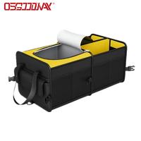 Collapsible Portable Trunk Cargo Organizer with Insulated Cooler Compartments