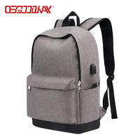 Water Resistant Canvas Backpack Vintage Casual Daypack with USB Charging Port