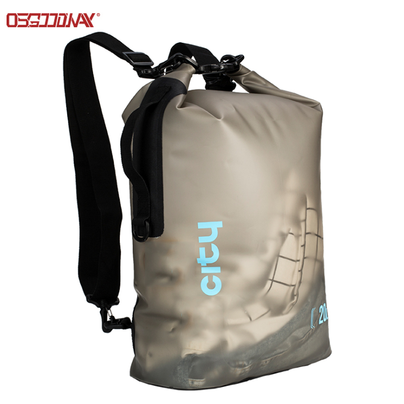 20L Translucent TPU Seal Gear Dry Bag Roll Top Diving Dry Bag Pack  for Kayaking, Rafting, Boating, Swimming