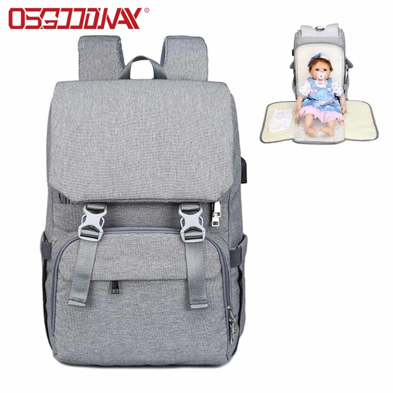 Baby Diaper Bag With USB Large baby nappy changing Bag Mummy Maternity Travel Shoulder Backpack for mom Nursing bags