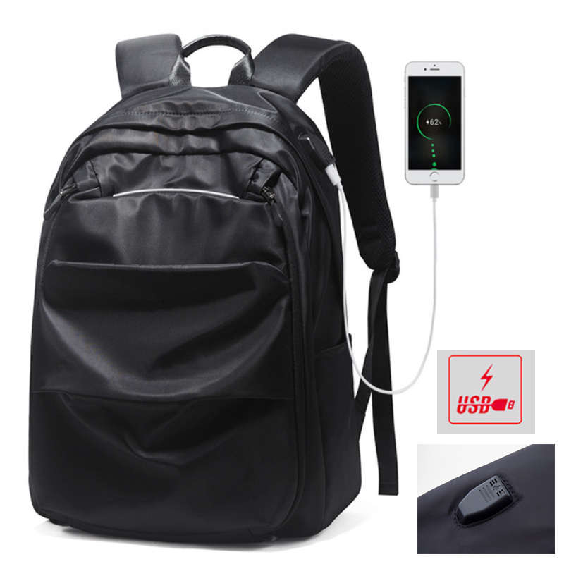 Custom Nylon Laptop Backpack Water Resistant Business Travel Backpack for Men