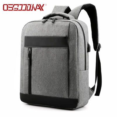 Anti-Theft Water Resistant College School Bag Fashionable Laptop Backpack with USB Charging Port